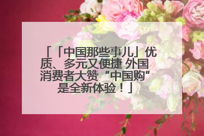 「中国那些事儿」优质、多元又便捷 外国消费者大赞“中国购”是全新体验！
