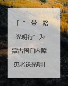 “一带一路·光明行”为蒙古国白内障患者送光明