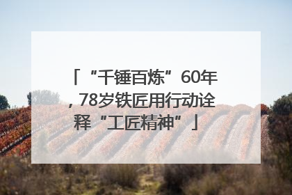 “千锤百炼”60年，78岁铁匠用行动诠释“工匠精神”