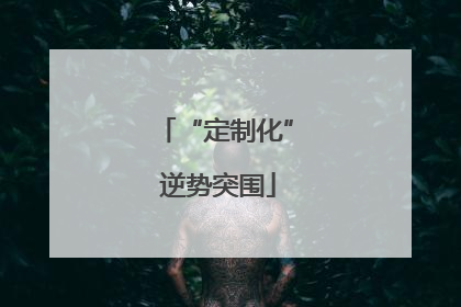 “定制化” 逆势突围
