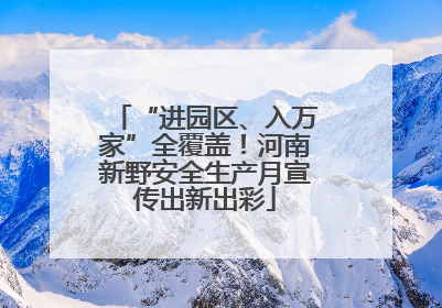 “进园区、入万家”全覆盖！河南新野安全生产月宣传出新出彩
