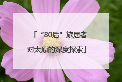 “80后”旅居者对太原的深度探索