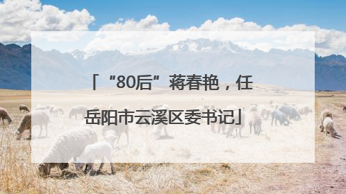 “80后”蒋春艳，任岳阳市云溪区委书记