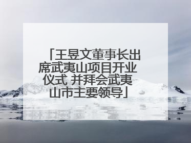 王昱文董事长出席武夷山项目开业仪式 并拜会武夷山市主要领导