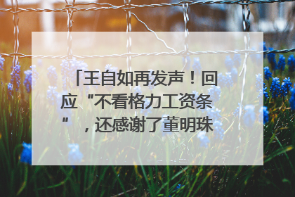 王自如再发声！回应“不看格力工资条”，还感谢了董明珠和雷军｜热财经