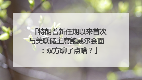 特朗普新任期以来首次与美联储主席鲍威尔会面：双方聊了点啥？