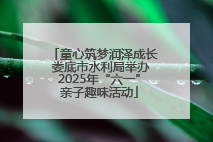 童心筑梦润泽成长 娄底市水利局举办2025年“六一”亲子趣味活动