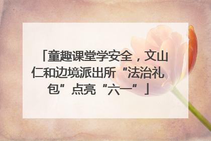 童趣课堂学安全，文山仁和边境派出所“法治礼包”点亮“六一”