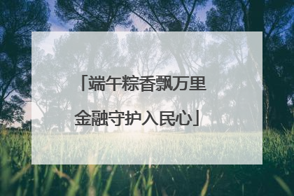 端午粽香飘万里 金融守护入民心
