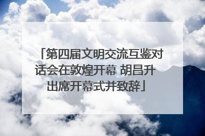 第四届文明交流互鉴对话会在敦煌开幕 胡昌升出席开幕式并致辞