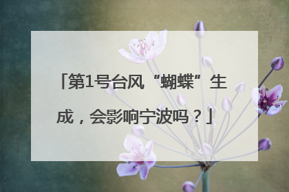 第1号台风“蝴蝶”生成，会影响宁波吗？