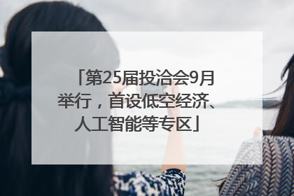 第25届投洽会9月举行，首设低空经济、人工智能等专区