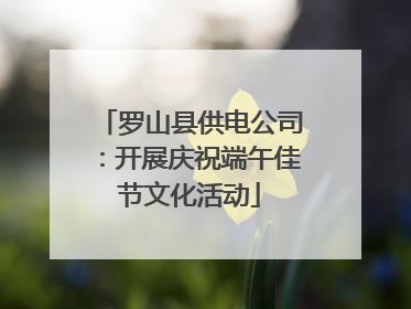 罗山县供电公司：开展庆祝端午佳节文化活动