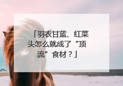 羽衣甘蓝、红菜头怎么就成了“顶流”食材？