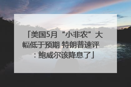 美国5月“小非农”大幅低于预期 特朗普速评：鲍威尔该降息了