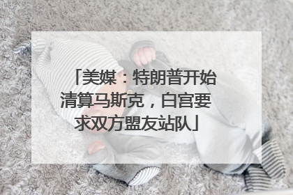 美媒：特朗普开始清算马斯克，白宫要求双方盟友站队