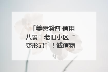 美德淄博 信用八景｜老旧小区“变形记”！诚信物业焐热居民心窝