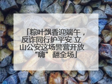 粽叶飘香迎端午，反诈同行护平安 立山公安这场警营开放“嗨”翻全场