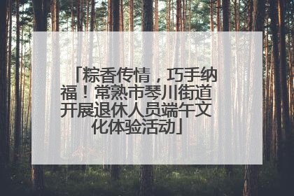 粽香传情，巧手纳福！常熟市琴川街道开展退休人员端午文化体验活动