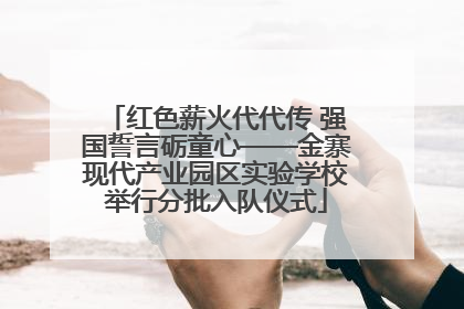 红色薪火代代传 强国誓言砺童心——金寨现代产业园区实验学校举行分批入队仪式