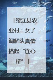 绥江县农业村：女子调解队真情搭起“连心桥”