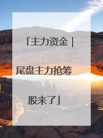主力资金｜尾盘主力抢筹股来了