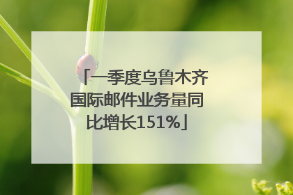 一季度乌鲁木齐国际邮件业务量同比增长151%