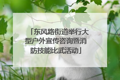 东风路街道举行大型户外宣传咨询暨消防技能比武活动