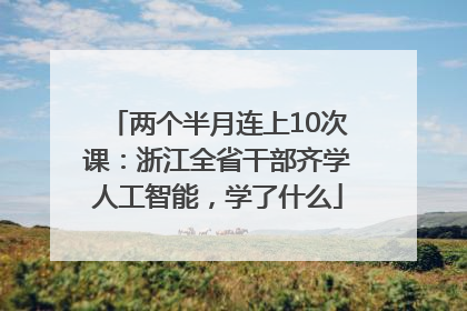 两个半月连上10次课：浙江全省干部齐学人工智能，学了什么