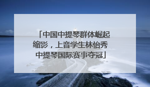 中国中提琴群体崛起缩影，上音学生林怡秀中提琴国际赛事夺冠