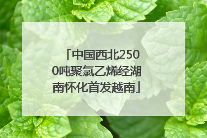 中国西北2500吨聚氯乙烯经湖南怀化首发越南