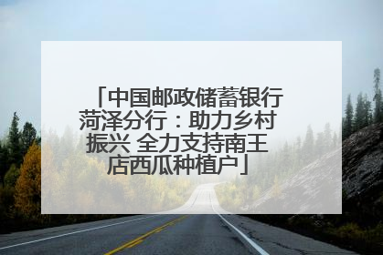 中国邮政储蓄银行菏泽分行：助力乡村振兴 全力支持南王店西瓜种植户