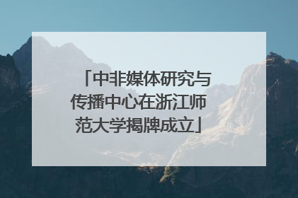 中非媒体研究与传播中心在浙江师范大学揭牌成立