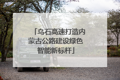 乌石高速打造内蒙古公路建设绿色智能新标杆