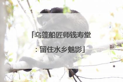乌篷船匠师钱寿堂：留住水乡魅影