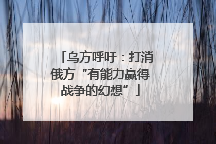 乌方呼吁：打消俄方“有能力赢得战争的幻想”