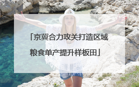 京冀合力攻关打造区域粮食单产提升样板田