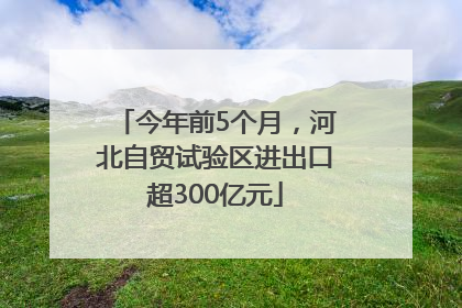今年前5个月，河北自贸试验区进出口超300亿元