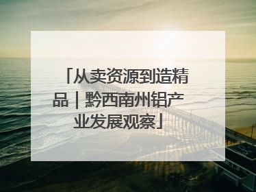 从卖资源到造精品｜黔西南州铝产业发展观察
