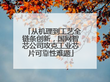 从机理到工艺全链条创新，国网智芯公司攻克工业芯片可靠性难题