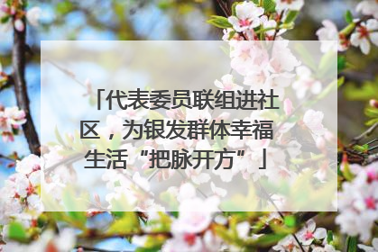 代表委员联组进社区，为银发群体幸福生活“把脉开方”