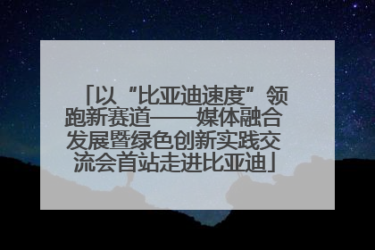以“比亚迪速度”领跑新赛道——媒体融合发展暨绿色创新实践交流会首站走进比亚迪