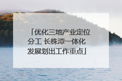 优化三地产业定位分工 长株潭一体化发展划出工作重点