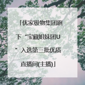 优家极物集团旗下“宝藏姐妹团U”入选第三批优质直播间(主播)