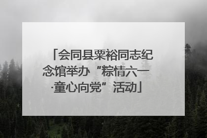 会同县粟裕同志纪念馆举办“粽情六一·童心向党”活动