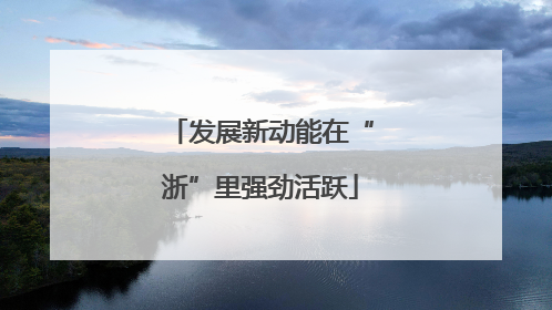 发展新动能在“浙”里强劲活跃