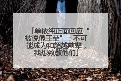 单依纯正面回应“被说像王菲”：不可能成为和超越前辈，我想致敬他们