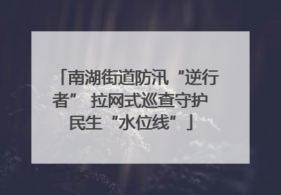 南湖街道防汛“逆行者” 拉网式巡查守护民生“水位线”