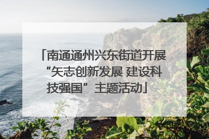 南通通州兴东街道开展“矢志创新发展 建设科技强国”主题活动