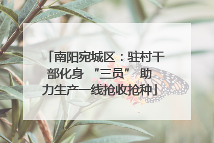 南阳宛城区：驻村干部化身 “三员” 助力生产一线抢收抢种